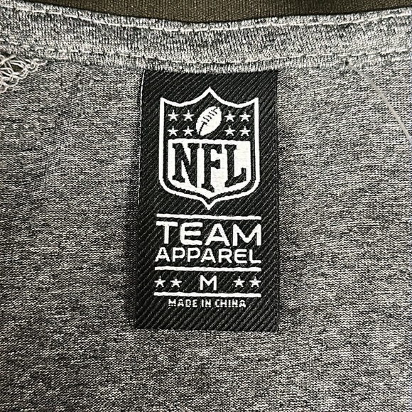 NWT Tampa Bay Buccaneers Gray Black Pullover NFL Team Apparel 1/4 Zip Jacket MD - Picture 9 of 10